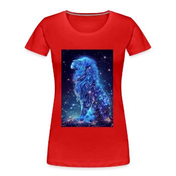 Jungfrau - Frauen Premium Bio T-Shirt - Rot - Vorne - Mia (176cm)