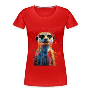 Suricate - T-shirt bio Premium Femme - rouge - Devant - Mia (176cm)