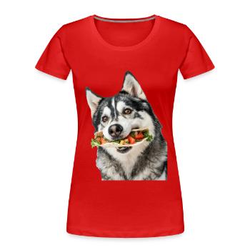 Alaskan Malamute - Frauen Premium Bio T-Shirt - Rot - Vorne - Mia (176cm)