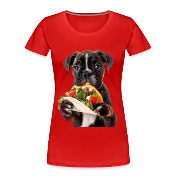 Boxer - Women's Premium Organic T-Shirt - red - Front - Mia (176cm)