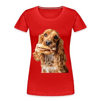 Cocker Spaniel - Frauen Premium Bio T-Shirt - Rot - Vorne - Mia (176cm)
