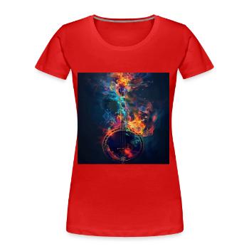 Banjo - Frauen Premium Bio T-Shirt - Rot - Vorne - Mia (176cm)