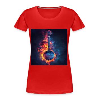 Banjo - Frauen Premium Bio T-Shirt - Rot - Vorne - Mia (176cm)