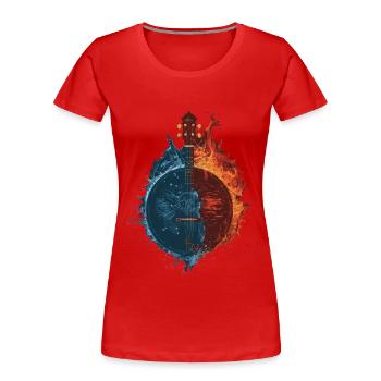 Banjo - Frauen Premium Bio T-Shirt - Rot - Vorne - Mia (176cm)