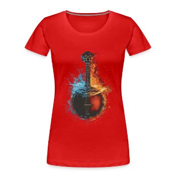Banjo - Frauen Premium Bio T-Shirt - Rot - Vorne - Mia (176cm)