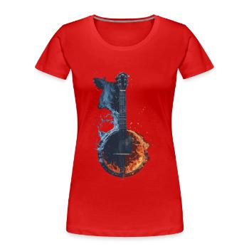 Banjo - Frauen Premium Bio T-Shirt - Rot - Vorne - Mia (176cm)