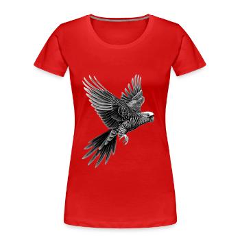 Sittiche - Frauen Premium Bio T-Shirt - Rot - Vorne - Mia (176cm)