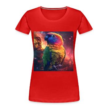 Sittiche - Frauen Premium Bio T-Shirt - Rot - Vorne - Mia (176cm)