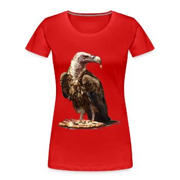 Geier - Frauen Premium Bio T-Shirt - Rot - Vorne - Mia (176cm)