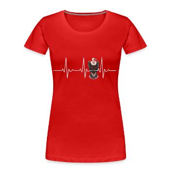 Geier - Frauen Premium Bio T-Shirt - Rot - Vorne - Mia (176cm)