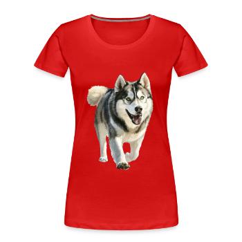 Alaskan Malamute - Frauen Premium Bio T-Shirt - Rot - Vorne - Mia (176cm)