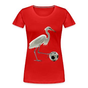 Reiher Vogel - Frauen Premium Bio T-Shirt - Rot - Vorne - Mia (176cm)