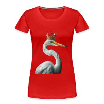 Reiher Vogel - Frauen Premium Bio T-Shirt - Rot - Vorne - Mia (176cm)