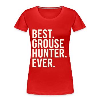 Auerhahn - Frauen Premium Bio T-Shirt - Rot - Vorne - Mia (176cm)