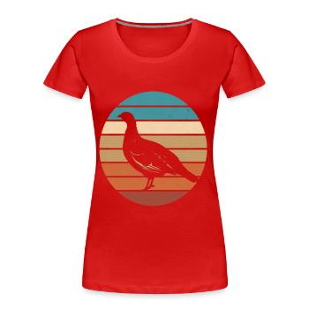 Auerhahn - Frauen Premium Bio T-Shirt - Rot - Vorne - Mia (176cm)