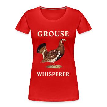 Auerhahn - Frauen Premium Bio T-Shirt - Rot - Vorne - Mia (176cm)