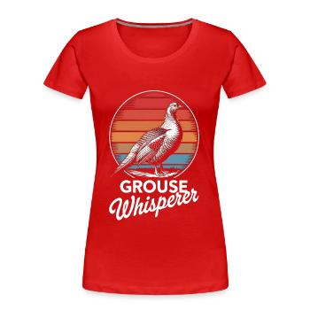 Auerhahn - Frauen Premium Bio T-Shirt - Rot - Vorne - Mia (176cm)