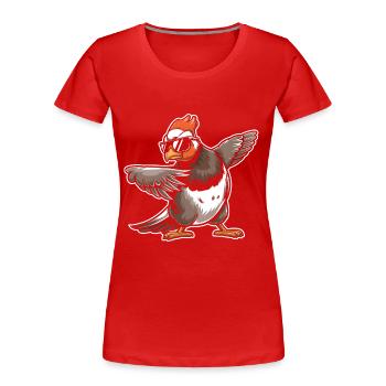 Auerhahn - Frauen Premium Bio T-Shirt - Rot - Vorne - Mia (176cm)