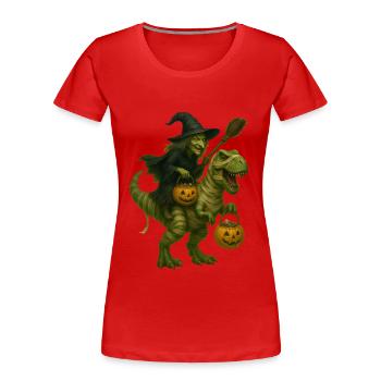 T-Rex - Frauen Premium Bio T-Shirt - Rot - Vorne - Mia (176cm)