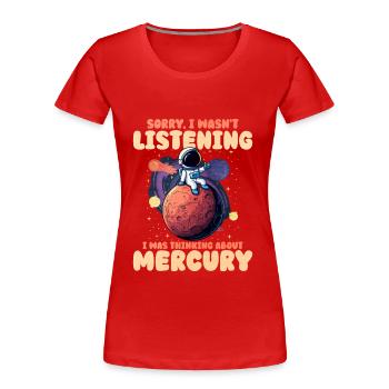 Merkur - Frauen Premium Bio T-Shirt - Rot - Vorne - Mia (176cm)