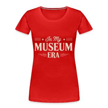 Museum - Frauen Premium Bio T-Shirt - Rot - Vorne - Mia (176cm)