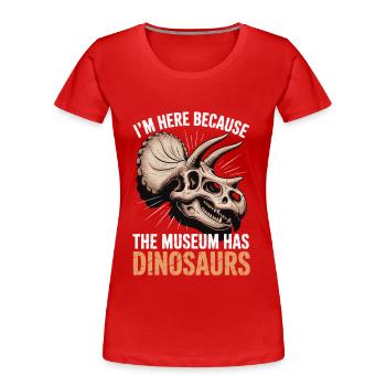 Museum - Frauen Premium Bio T-Shirt - Rot - Vorne - Mia (176cm)