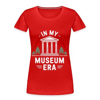 Museum - Frauen Premium Bio T-Shirt - Rot - Vorne - Mia (176cm)