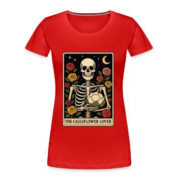 Blumenkohl Tarot - Frauen Premium Bio T-Shirt - Rot - Vorne - Mia (176cm)