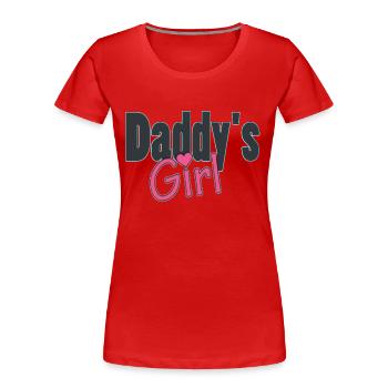 daddy's girl - Frauen Premium Bio T-Shirt - Rot - Vorne - Mia (176cm)
