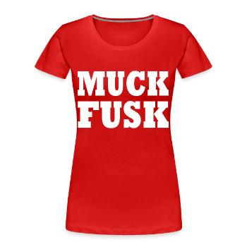 Muck fusk - T-shirt bio Premium Femme - rouge - Devant - Mia (176cm)