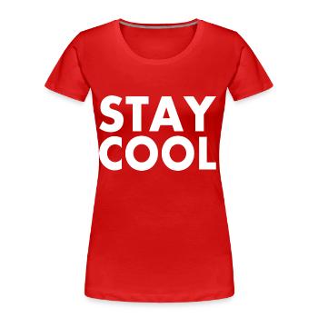 Stay cool - T-shirt bio Premium Femme - rouge - Devant - Mia (176cm)