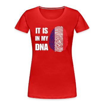 France is in my DNA - Women's Premium Organic T-Shirt - red - Front - Mia (176cm)