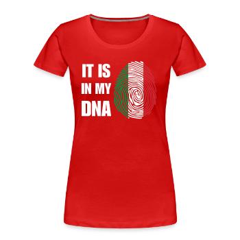 Italy is in my DNA - Women's Premium Organic T-Shirt - red - Front - Mia (176cm)