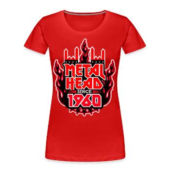 METALHEAD since 1960 - Women's Premium Organic T-Shirt - red - Front - Mia (176cm)