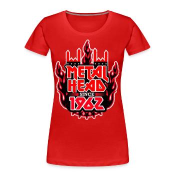 METALHEAD since 1962 - Women's Premium Organic T-Shirt - red - Front - Mia (176cm)