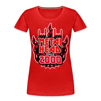 METALHEAD since 2000 - Women's Premium Organic T-Shirt - red - Front - Mia (176cm)