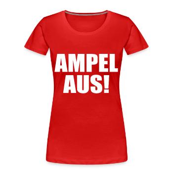 Ampel aus - Frauen Premium Bio T-Shirt - Rot - Vorne - Mia (176cm)