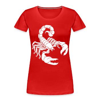 Belle idée de cadeau drôle de Scorpion pour les proches - T-shirt bio Premium Femme - rouge - Devant - Mia (176cm)