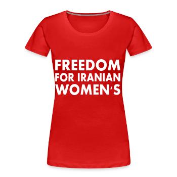 Freedom for iranian womens - Frauen Premium Bio T-Shirt - Rot - Vorne - Mia (176cm)