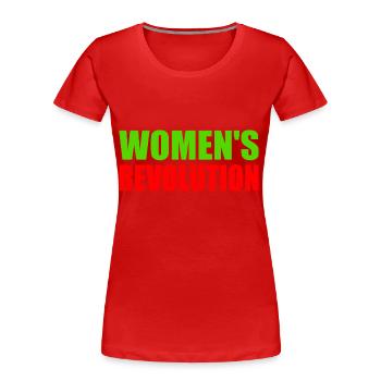 Womens revolution - Frauen Premium Bio T-Shirt - Rot - Vorne - Mia (176cm)