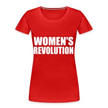 Womens revolution - Frauen Premium Bio T-Shirt - Rot - Vorne - Mia (176cm)