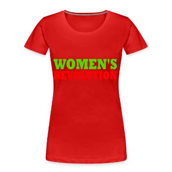 Womens revolution - T-shirt bio Premium Femme - rouge - Devant - Mia (176cm)
