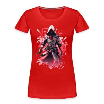 Epic Gamer Cyber Assassin Digital en rouge - T-shirt bio Premium Femme - rouge - Devant - Mia (176cm)