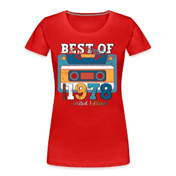 45. Geburtstag Kassette November Jahrgang 1978 - Frauen Premium Bio T-Shirt - Rot - Vorne - Mia (176cm)