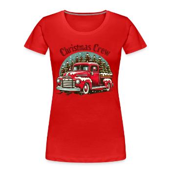 Christmas Crew - Funny Holidays Funny Christmas - Women's Premium Organic T-Shirt - red - Front - Mia (176cm)