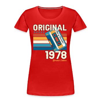 45. Geburtstag Kassette Dezember Jahrgang 1978 - Frauen Premium Bio T-Shirt - Rot - Vorne - Mia (176cm)