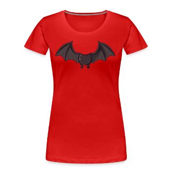 Costume d’Halloween Chauve-souris effrayante pour enfants - T-shirt bio Premium Femme - rouge - Devant - Mia (176cm)