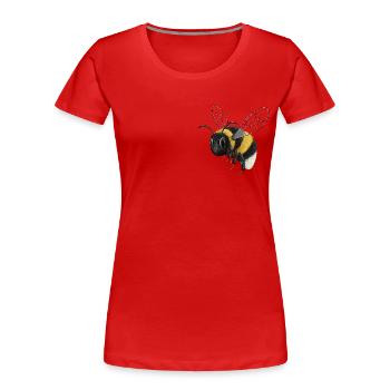 Petit bourdon grondant illustration de bourdon - T-shirt bio Premium Femme - rouge - Devant - Mia (176cm)