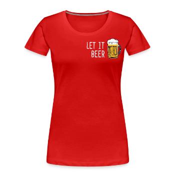 Funny Malle Sayings Beer Summer Holiday Alcohol - Women's Premium Organic T-Shirt - red - Front - Mia (176cm)