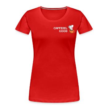 Kaffee Sommer 2022 Getränk Coffee Liebhaber Cafe - Frauen Premium Bio T-Shirt - Rot - Vorne - Mia (176cm)
